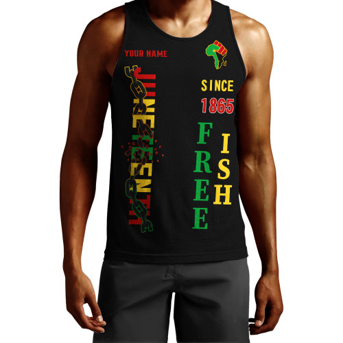 Juneteenth Tank Top Custom Juneteenth Breaking Every Chain Since 1865
