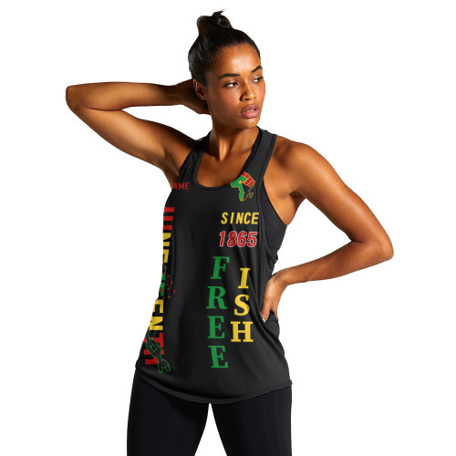 Juneteenth Women Tank Custom Juneteenth Breaking Every Chain Since 1865