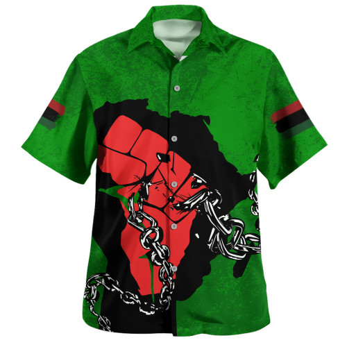 Pan-African Hawaiian Shirt Map African With Chain Breaking