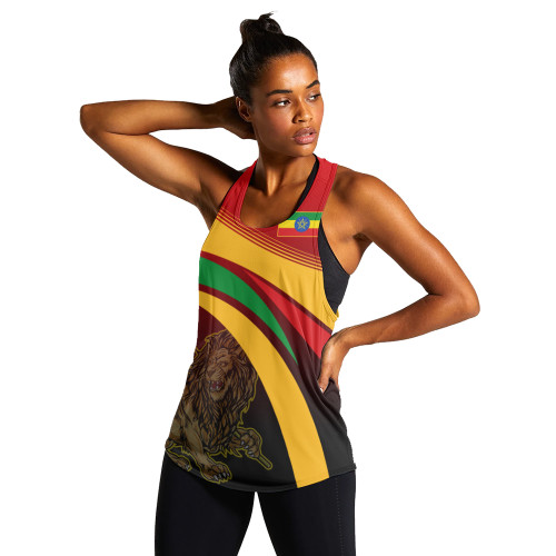 Ethiopia Women Tank Rastafarian Ethiopia Lion Symbol