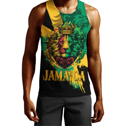 Jamaica Tank Top Flag Kindom Lion Vintage Style