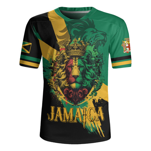 Jamaica Rugby Jersey Flag Kindom Lion Vintage Style