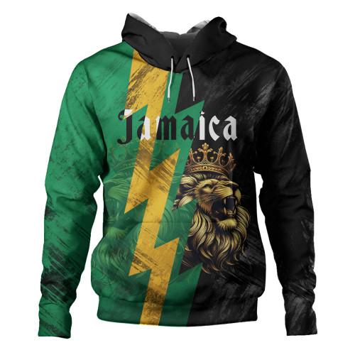 Jamaica Hoodie Lion Thunder Vintage Style