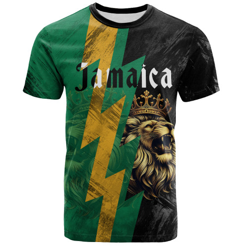 Jamaica T-Shirt Lion Thunder Vintage Style