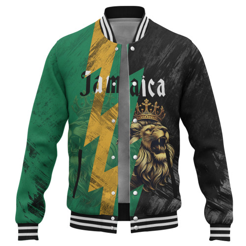 Jamaica Baseball Jacket Lion Thunder Vintage Style