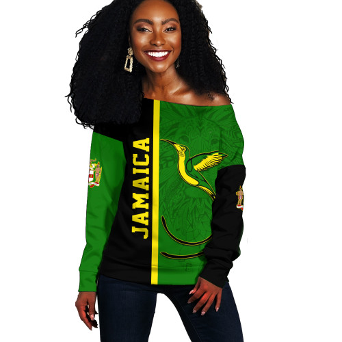 Jamaica Off Shoulder Sweatshirt National Doctor Bird Style
