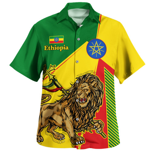 Ethiopia Hawaiian Shirt National Lion Unity Style
