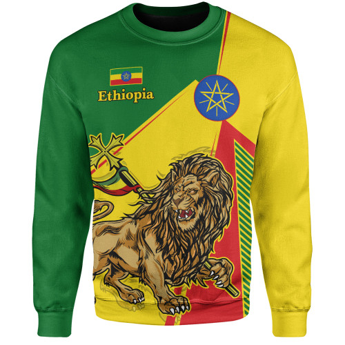 Ethiopia Sweatshirt National Lion Unity Style