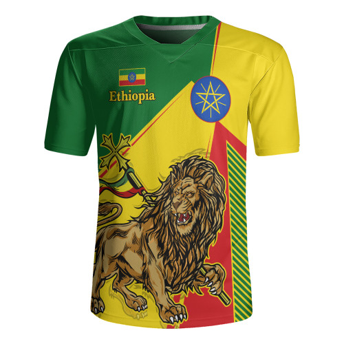 Ethiopia Rugby Jersey National Lion Unity Style