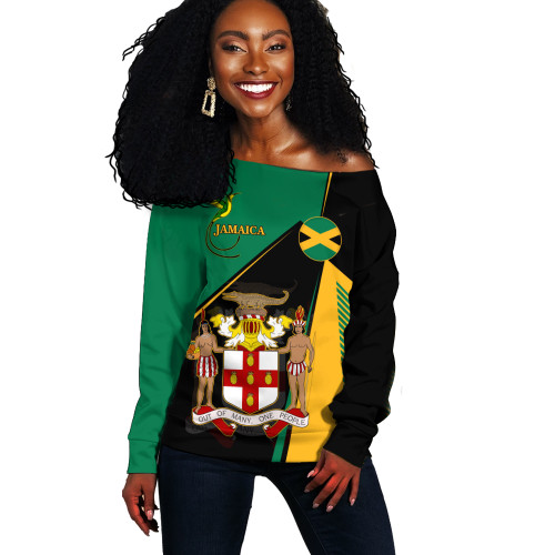 Jamaica Off Shoulder Sweatshirt National Bird Unity Style
