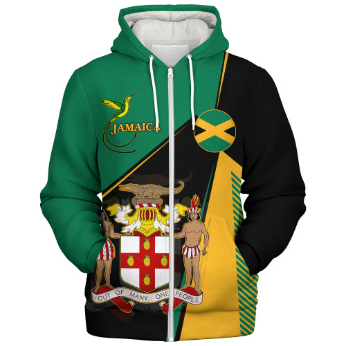 Jamaica Sherpa Hoodie National Bird Unity Style