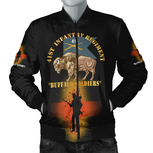 Buffalo Soldiers Bomber Jacket 41st Infantry Regiment Buffalo Soldiers With Regimental