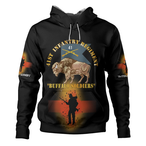 Buffalo Soldiers Hoodie 41st Infantry Regiment Buffalo Soldiers With Regimental