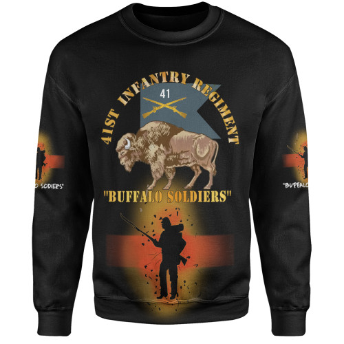 Buffalo Soldiers Sweatshirt 41st Infantry Regiment Buffalo Soldiers With Regimental