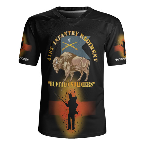 Buffalo Soldiers Rugby Jersey 41st Infantry Regiment Buffalo Soldiers With Regimental