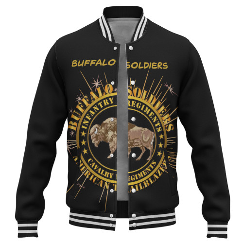 Buffalo Soldiers Baseball Jacket Army Cavalry And Infantry Regiments
