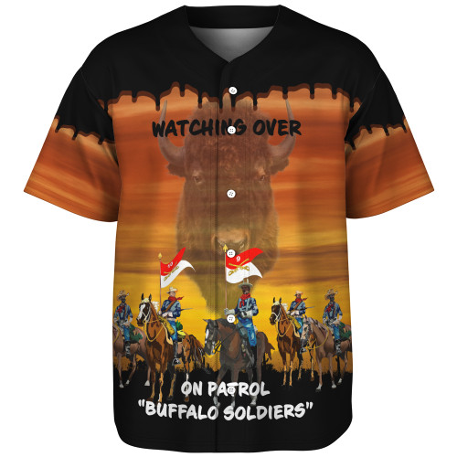 Buffalo Soldiers Baseball Shirt Army On Patrol In The Old West