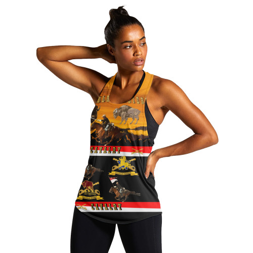Buffalo Soldiers Women Tank Cavalrymen And Guidons In Western Sunset
