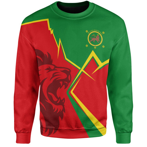 Ethiopia Sweatshirt Lion Lightning Style
