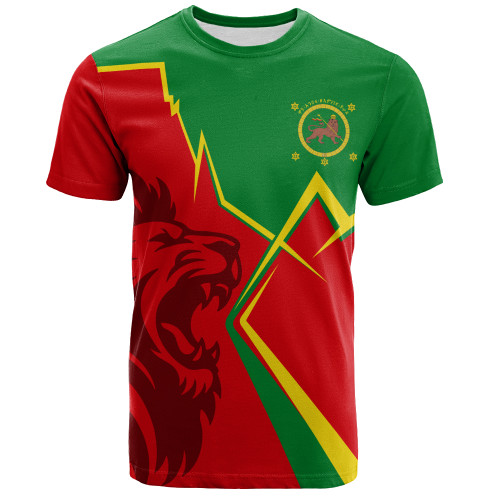 Ethiopia T-Shirt Lion Lightning Style