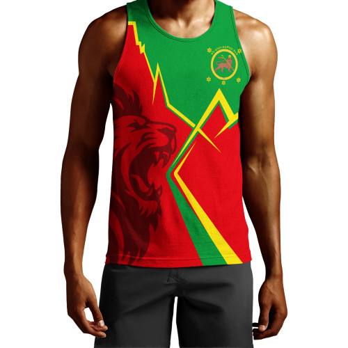 Ethiopia Tank Top Lion Lightning Style