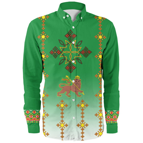 Ethiopia Long Sleeve Shirt Traditional Covenant Cross Classic