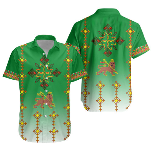 Ethiopia Short Sleeve Shirt Traditional Covenant Cross Classic