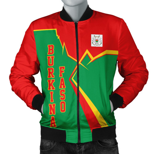 Burkina Faso Bomber Jacket Lightning Style
