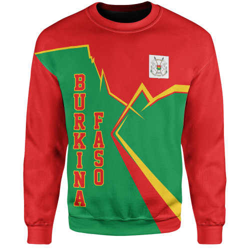 Burkina Faso Sweatshirt Lightning Style