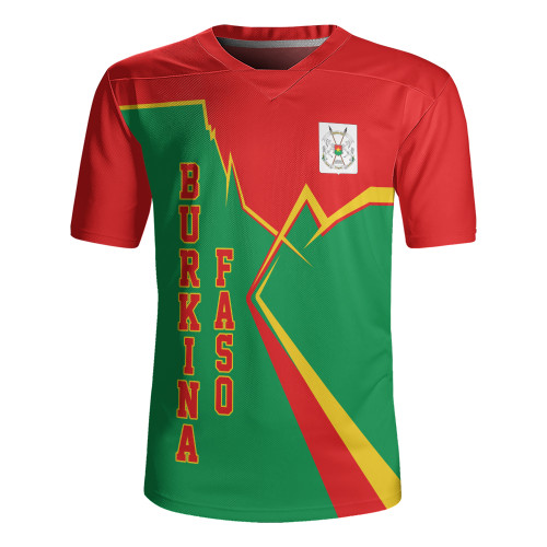 Burkina Faso Rugby Jersey Lightning Style