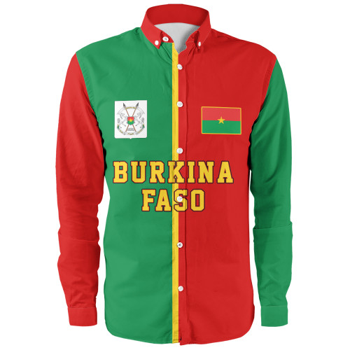 Burkina Faso Long Sleeve Shirt Half Circle