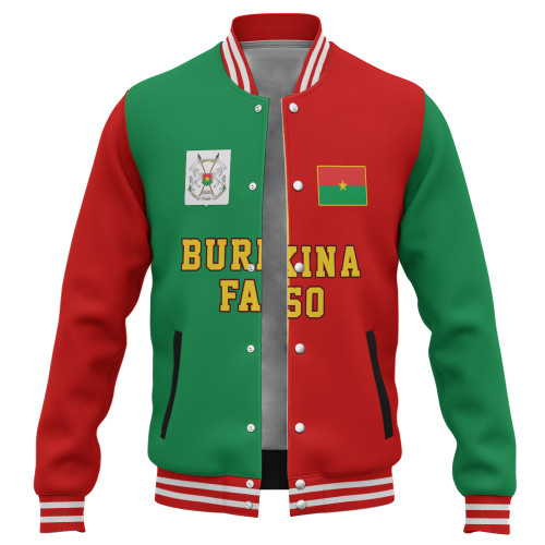 Burkina Faso Baseball Jacket Half Circle