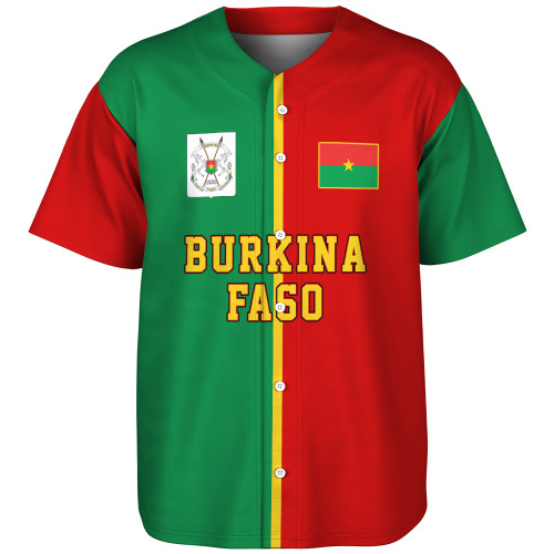 Burkina Faso Baseball Shirt Half Circle