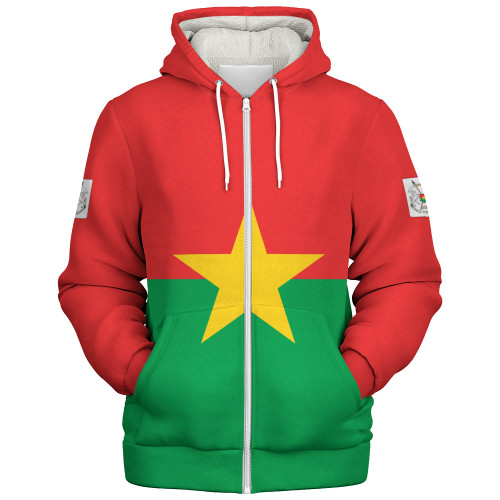 Burkina Faso Sherpa Hoodie Flag Original Style