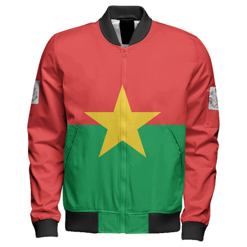 Burkina Faso Zipper Bomber Jacket Flag Original Style
