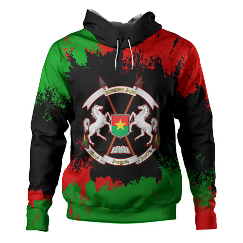 Burkina Faso Hoodie Face Style