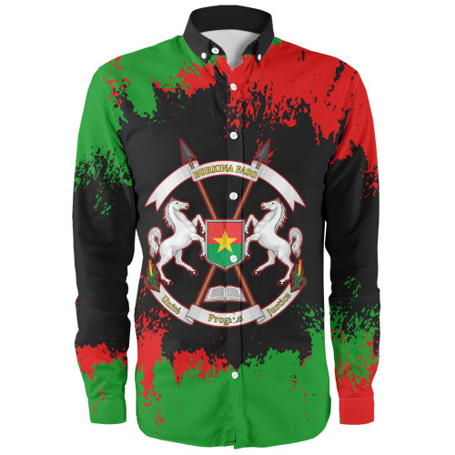 Burkina Faso Long Sleeve Shirt Face Style