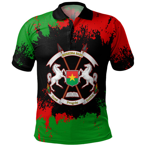 Burkina Faso Polo Shirt Face Style