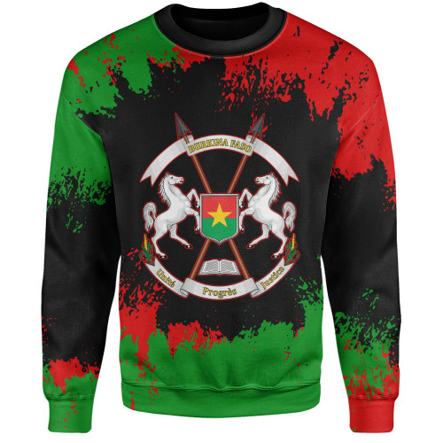 Burkina Faso Sweatshirt Face Style