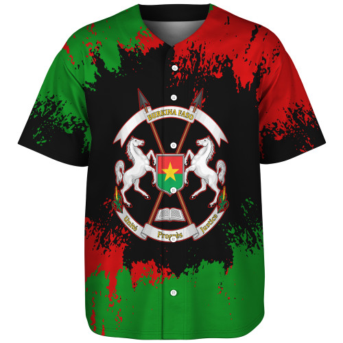 Burkina Faso Baseball Shirt Face Style