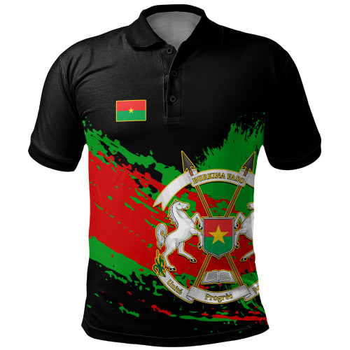 Burkina Faso Polo Shirt Tip Style