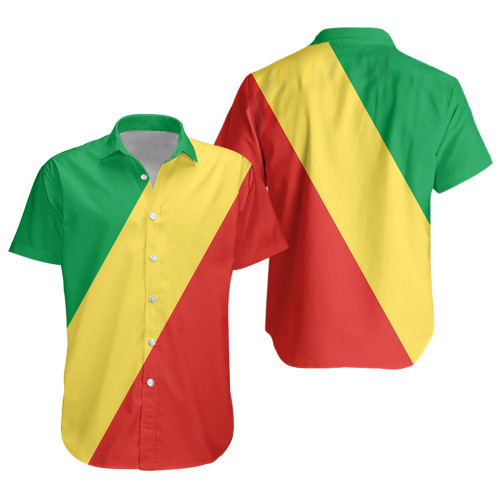 Republic of the Congo Short Sleeve Shirt Flag Original Style