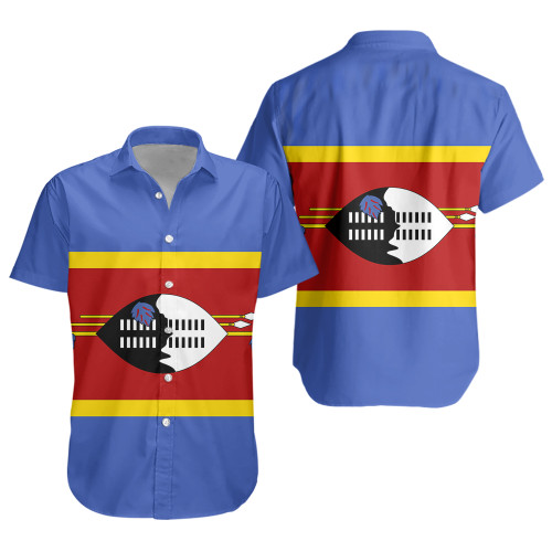 Eswatini Short Sleeve Shirt Flag Original Style