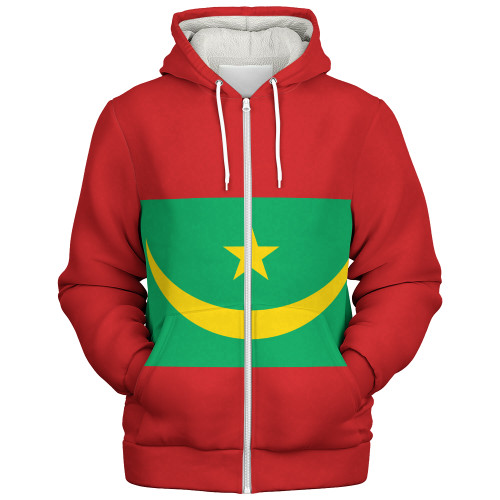 Mauritania Sherpa Hoodie Flag Original Style