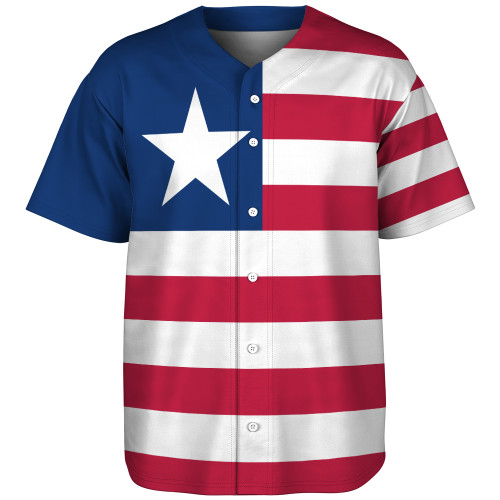 Liberia Baseball Shirt Flag Original Style