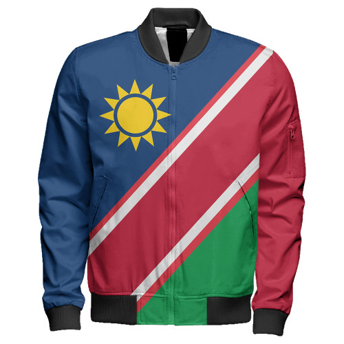 Namibia Zipper Bomber Jacket Flag Original Style