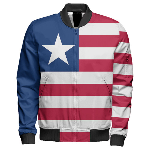 Liberia Zipper Bomber Jacket Flag Original Style