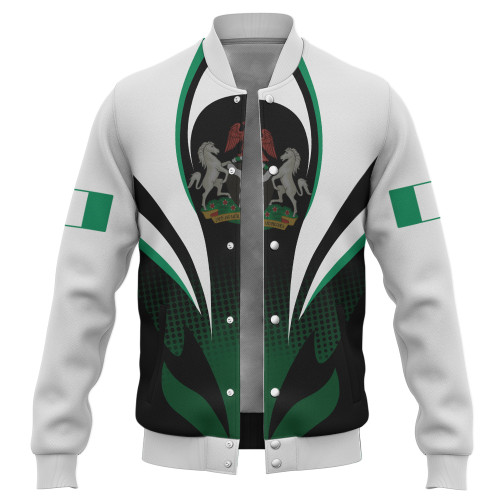 Nigeria Baseball Jacket Coat Of Arms Pride Style