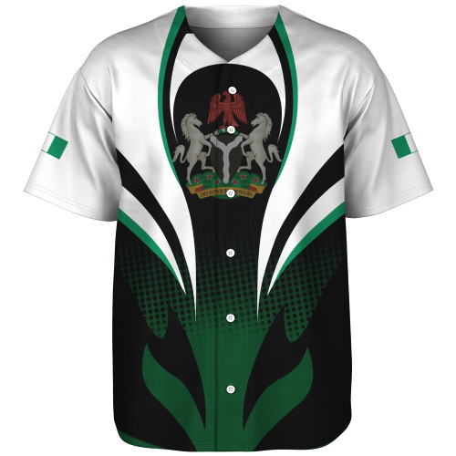 Nigeria Baseball Shirt Coat Of Arms Pride Style