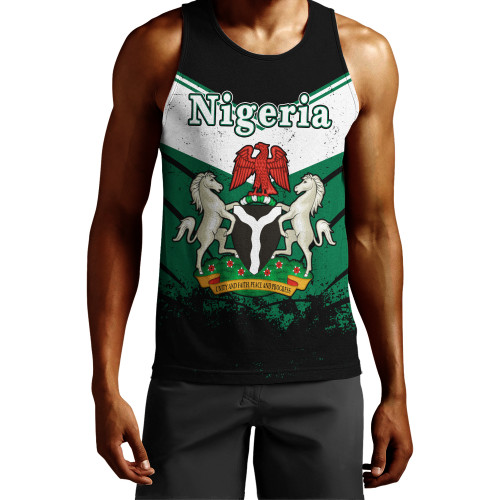 Nigeria Tank Top Crest Glory Grunge Design Flag